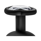 Temptasia Bling Anal Plug with Heart-Shaped Gem Base Small Black