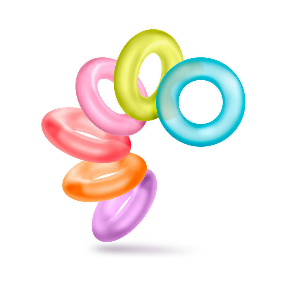 Play with Me King of the Ring Cockring 6-Pack Assorted Colors