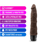Dr. Skin Cock Vibe 1 Realistic 9 in. Vibrating Dildo Brown