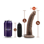 Dr. Skin Dr. Dave Realistic 7 in. Vibrating Dildo Brown