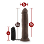 Dr. Skin Dr. Throb Realistic 9.5 in. Vibrating Dildo Brown
