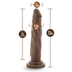 Dr. Skin Basic 7.5 Realistic 7.5 in. Dildo Brown
