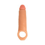 Curve Toys Jock 2 in. Enhancer with Ball Strap Extension Sheath Beige