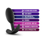 Luxe Wearable Vibra Slim Plug Small Black