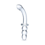 Glas 8 in. Ribbed G-Spot Glass Dildo