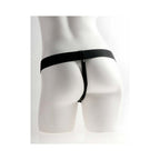 Fetish Fantasy Series Rechargeable Vibrating 6 in. Hollow Strap-On With Balls Tan/Black