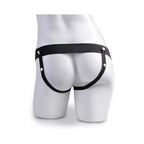 Fetish Fantasy Series Vibrating 10 in. Hollow Strap-On With Balls Tan/Black