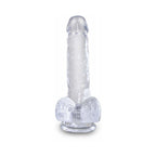 King Cock Clear 6 in. Cock With Balls Realistic Suction Cup Dildo