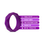 Wellness Geo Silicone Cockring Purple