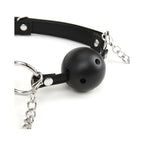 Lux Fetish Breathable Ball Gag with Adjustable Pressure Nipple Clamps
