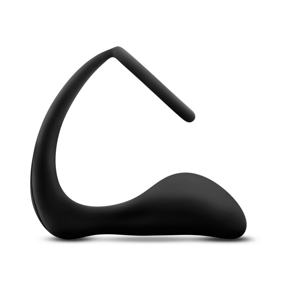 Anal Adventures Platinum Silicone Cock Ring Plug Black