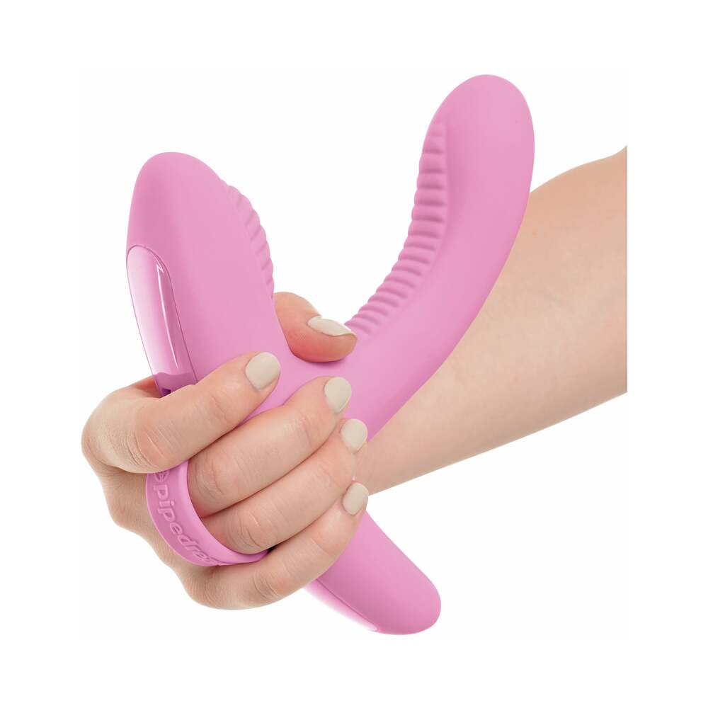 3Some Rock n' Grind Dual Stimulation Silicone Vibrator Pink