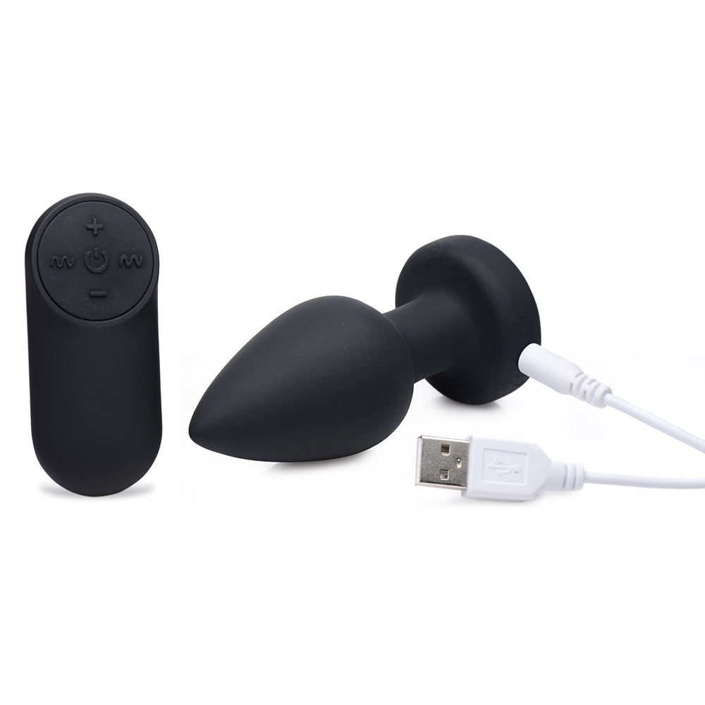 Booty Sparks Rechargeable Light Up Vibrating Anal Plug with Remote Control Medium