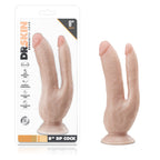 Dr. Skin DP Cock Realistic 8 in. Dual Entry Dildo Beige