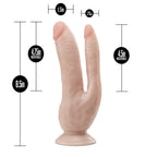 Dr. Skin DP Cock Realistic 8 in. Dual Entry Dildo Beige
