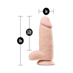 Au Naturel 2.75 Pounder 10 in. Posable Dual Density Dildo with Balls Beige
