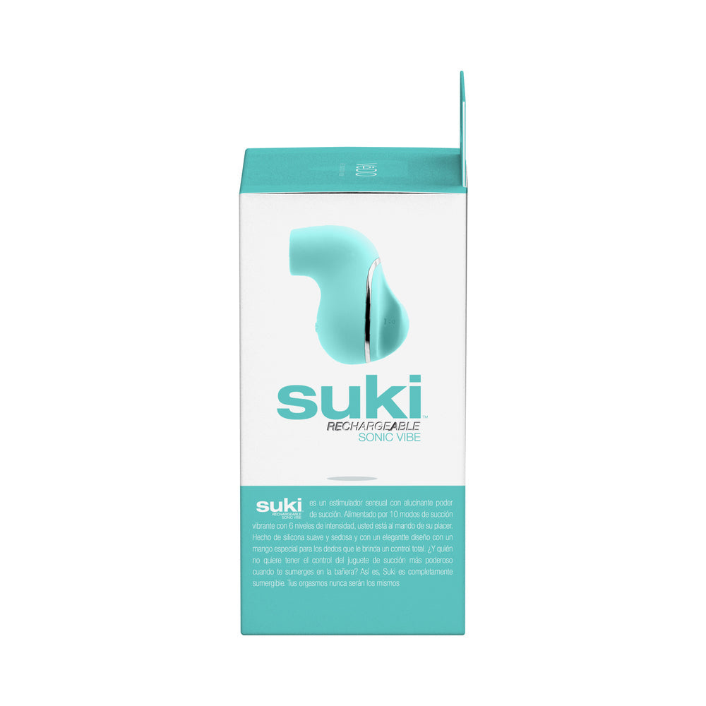 Vedo Suki Sonic Suction Rechargeable Vibrator Tease Me Turquoise