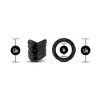 Stay Hard Beef Ball Stretcher Snug X Long 1 in. Black