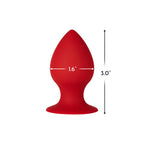 Forto F-98 Cone Silicone Anal Plug Small Red