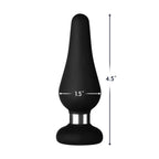 Forto F-21 Tear Drop Silicone Anal Plug Medium Black