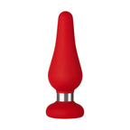 Forto F-21 Tear Drop Silicone Anal Plug Medium Red