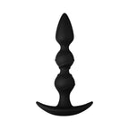 Forto F-42 Spiral Beads Silicone Anal Plug Black