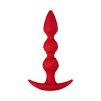 Forto F-42 Spiral Beads Silicone Anal Plug Red