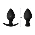 Forto F-63 Rattler Spade Silicone Anal Plug Small Black