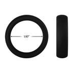Forto F-64 Wide Liquid Silicone Cockring Large Black