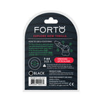 Forto F-64 Wide Liquid Silicone Cockring Small Black