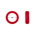 Forto F-64 Wide Liquid Silicone Cockring Small Red
