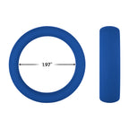 Forto F-64 Wide Liquid Silicone Cockring Large Blue