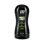 M for Men Soft + Wet Pussy with Pleasure Ridges Self-Lubricating Vagina Stroker Beige