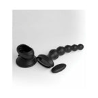 3Some Wall Banger Vibrating Anal Beads With Suction Cup Black