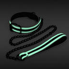 GLO Bondage Collar & Leash Green