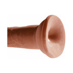 King Cock Plus 8 in. Triple Density Cock Realistic Dildo With Suction Cup Brown