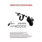 Shots ManCage Model 20 Adjustable 3.5 in. Silicone Chastity Cock Cage Black