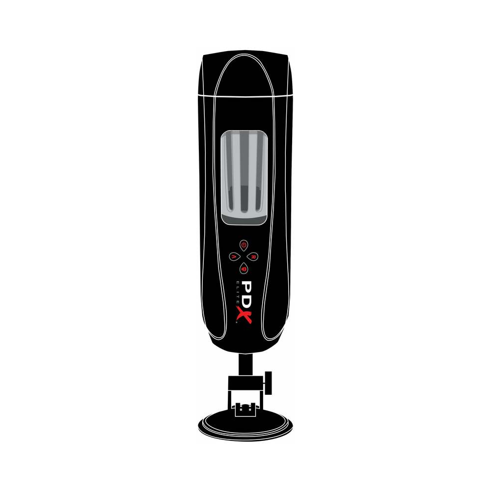 PDX Elite Ultimate Milker 2 Rechargeable Gyrating Suction Stroker With Hands-Free Suction Cup