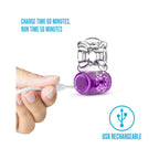 Play with Me Pleaser Rechargeable Vibrating C-Ring Purple