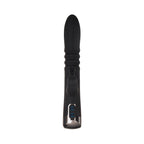 Evolved Rapid Rabbit Rechargeable Thrusting Silicone Vibrator Black