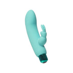 Powerbullet Alice's Bunny Rechargeable Bullet Vibrator with Silicone Rabbit Sleeve Teal