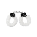 Ouch! Beginner's Furry Handcuffs With Quick-Release White