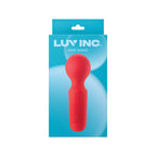 Luv Inc Mw65 Mini Wand Rechargeable Flexible Silicone Vibrator Red