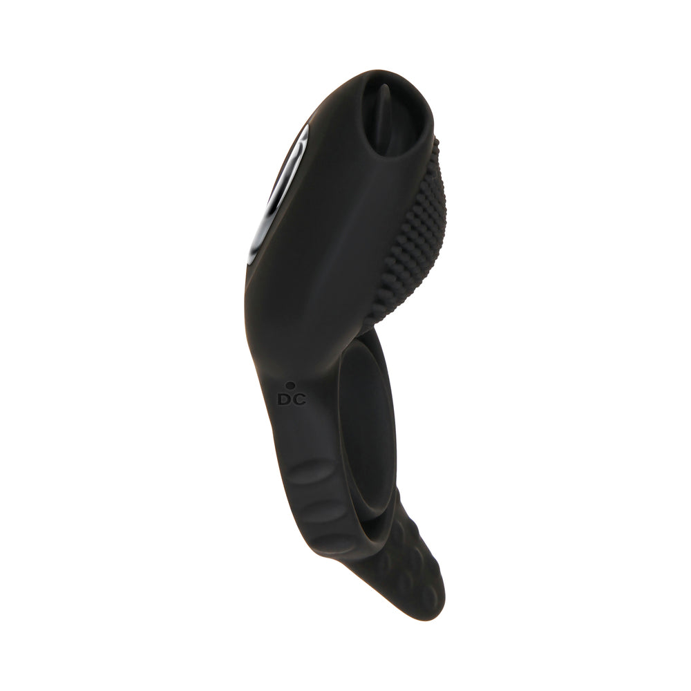 Zero Tolerance Mr. Flicker Remote-Controlled Flicking Tongue Vibrating Cockring Black