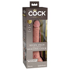 King Cock Elite 7 in. Dual Density Silicone Cock Realistic Dildo With Suction Cup Beige