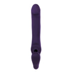Evolved 2 Become 1 Rechargeable Remote-Controlled Silicone Strapless Strap-On With Suction Purple
