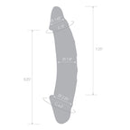 Glas 10.5 in. Girthy Realistic Glass Double Dong Dildo
