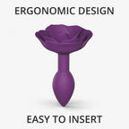 Love to Love Open Roses Silicone Anal Plug Purple Rain Small