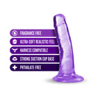 B Yours Plus Hard n' Happy 5 in. Dildo Purple