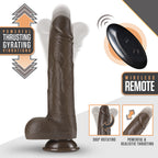 Dr. Skin Dr. Murphy 8 in. Thrusting & Gyrating Dildo with Remote Control Brown